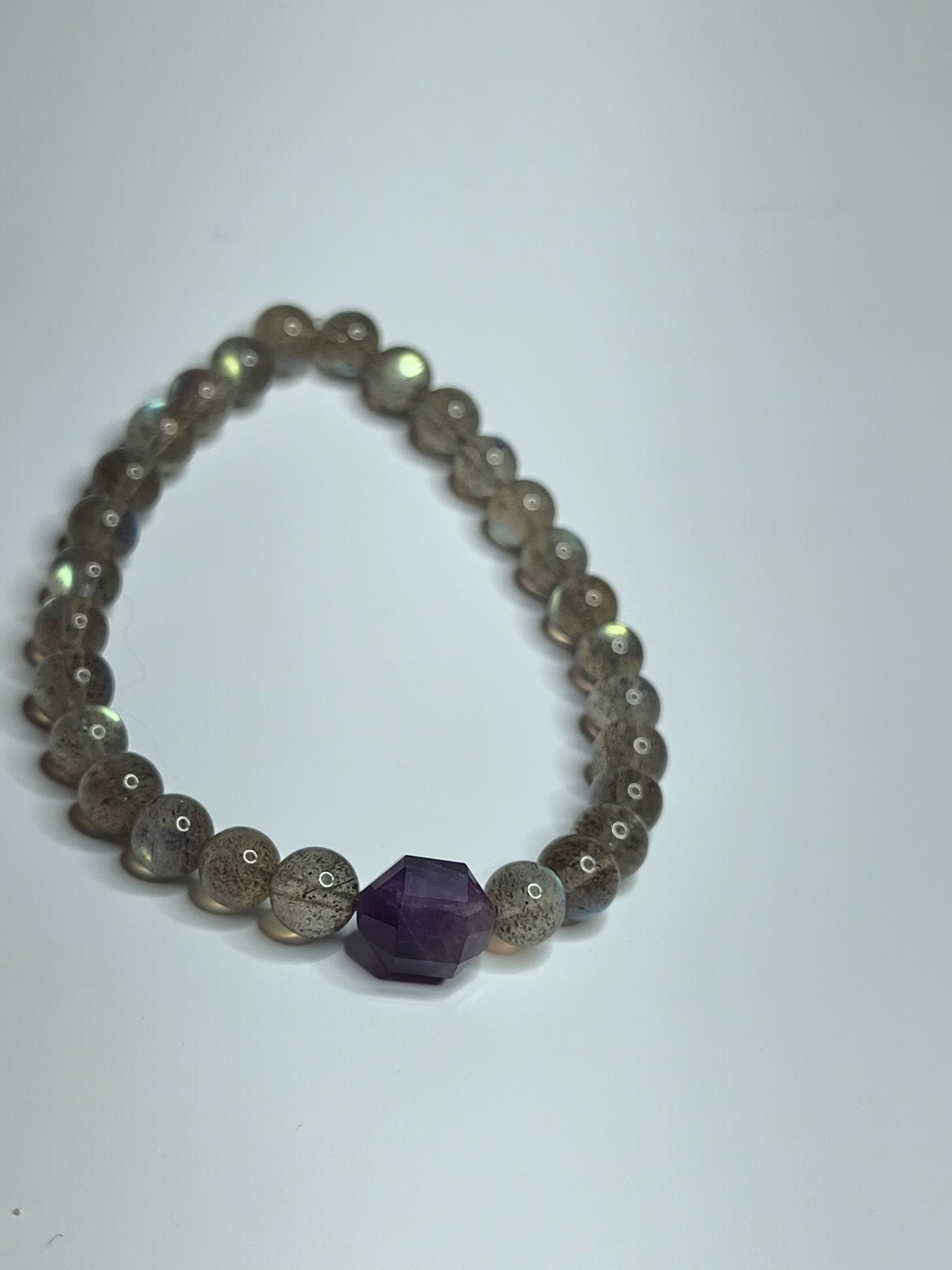 AAA Grade Labradorite / Amethyst Bracelet