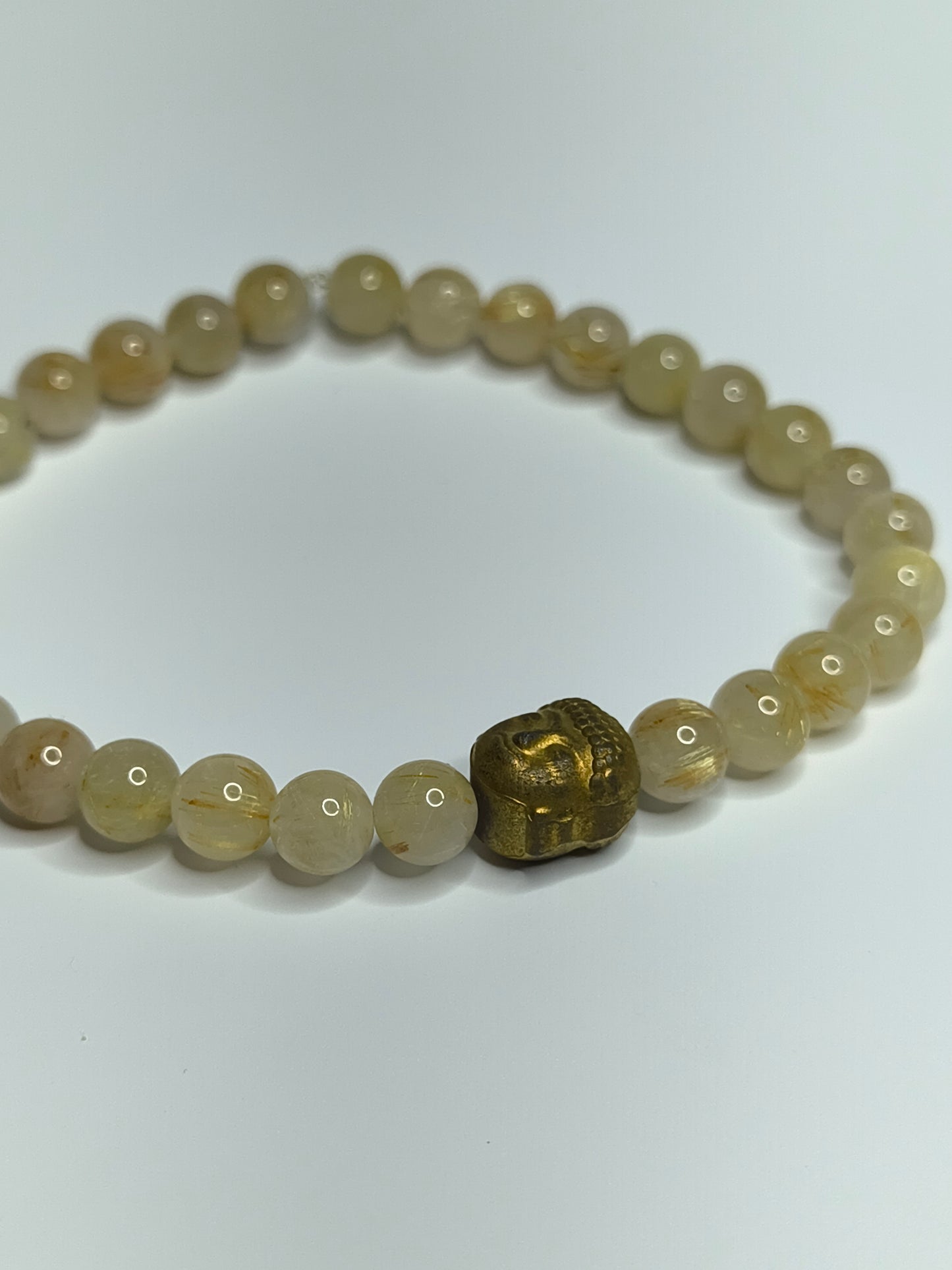 His and Hers |  Buddha Golden Rutile Quartz / Red Tiger Iron